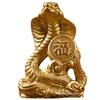 New Years Gift Wooden Zodiacs Snake Figurine Landscape Ornament for Home Decorations Office Desk Accessories