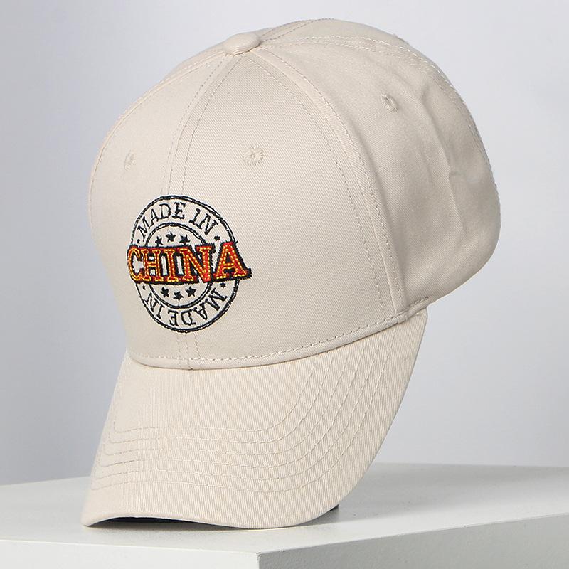 2025 New Chinese Style Embroidery National Men's Hat Fashion Cap Ins Stream Baseball Cap Women Show Small Face