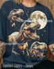 Vintage T-Rex Dinosaur Moon Comfort Colors® Tshirt, Retro Dino Lover Faded Sweater, Nature Y2K Streetwear 90S Graphic Jurassic Tanktop,