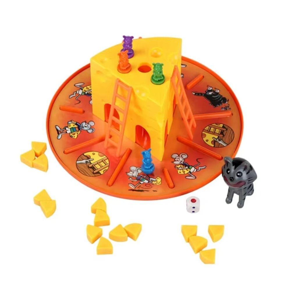 Plastic Cake Cheese Board Games Multiplayer Cat and Mouse Cheese Game  Logical Thinking Training