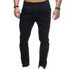 Pantalon de survêtement respirant couleur unie cordon de serrage taille élastique pantalon skinny d'extérieur pour la salle de sport