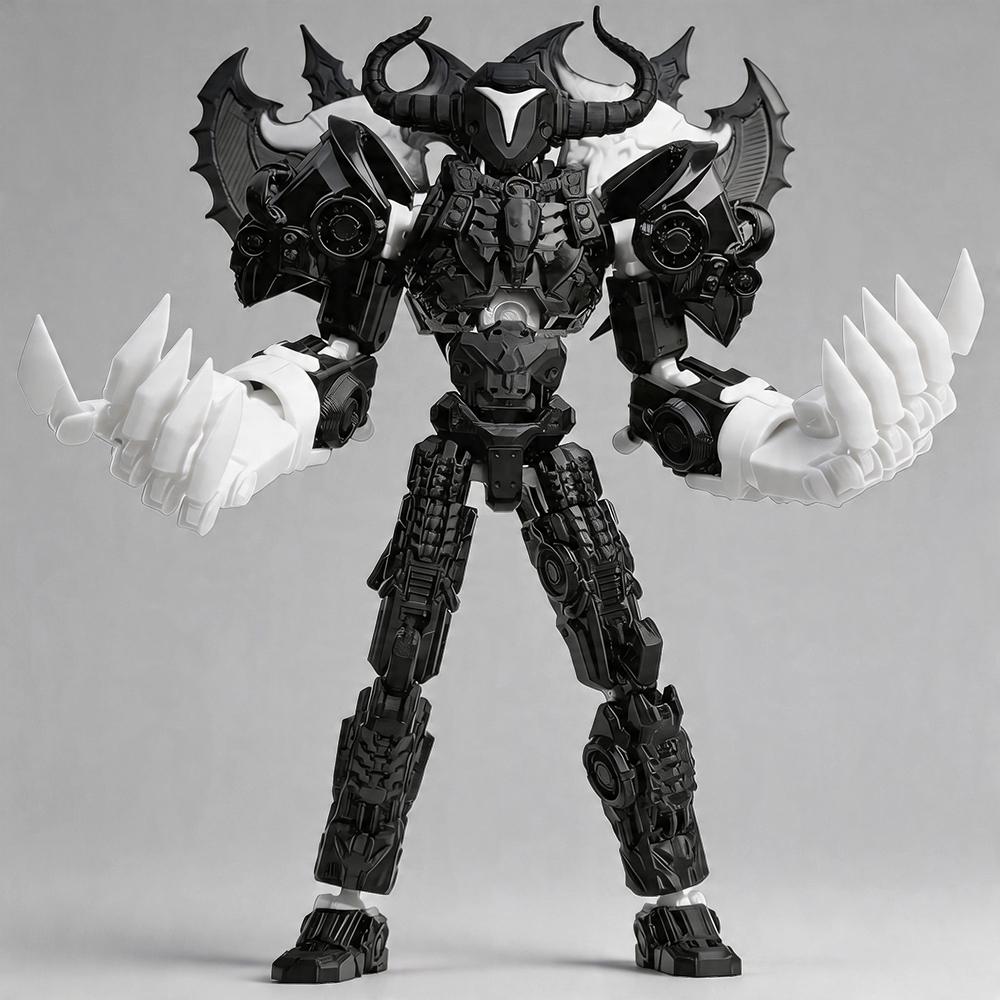 8 inch T13 Titan Demon Mecha acțiune figură 3D imprimat multi-articulat mobil robot model 5 culori pentru iubitorii de jocuri și decor de Halloween