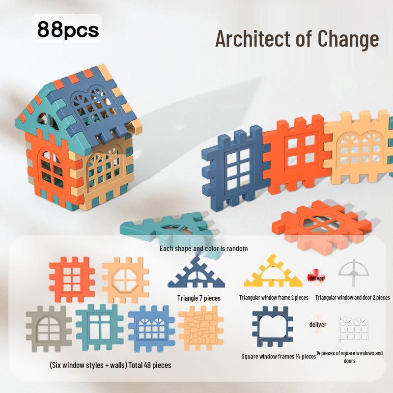 Large Particle Interlocking Building Blocks for Children - Pretend Play Construction Toy for Boys