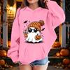 Kids Halloween Printed Hoodie, Loose Fit Casual Pullover for Boys Girls