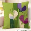 Modern Flower Minimalist Cool 2 Pillow Case Natural Linen Organic Fabric Double-Sided Printing Sofa Home Decor Gift Pillow Case