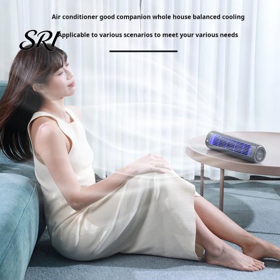 Compact Cooling Fan Portable Air Conditioner Rechargeable Wall-Mounted with 3 Speeds & Silent Bedroom LED Touch Screen Cooler for Kitchen Bathroom