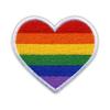 Patchion Rainbow Heart - Self-Adhesive Backing - Embroidered Patch/Badge/Emblem