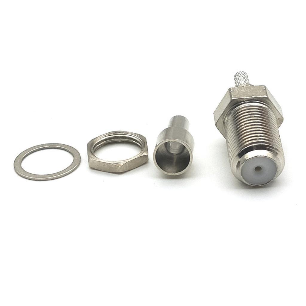 F-socket connector for RG174 cable