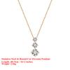 EFFIE QUEEN Stainless Steel 18k Gold Round Cut Zirconia Pendant Necklace Banquet Jewelry for Women, Wedding Party Gift STKN08
