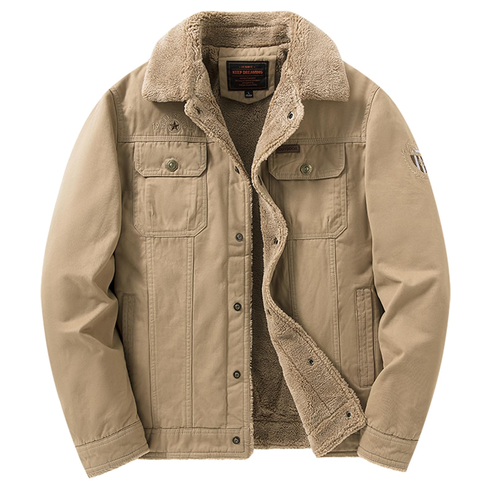 

Manatsulife Толстая куртка с множеством идеальных карманов на флисовой подкладке, для холодной погоды, полевая и уличная повседневная зимняя WT2366, мужская, от погоды, для полетов, для работы,