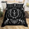 Soft Duvet Cover Halowen Flying Vampire Bats Soft Duvet Cover Polyester Witchcraft Magic Warm Comforter Cover Festival Gifts Rom Decoration