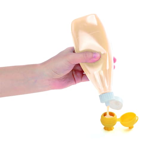 Marna Mayo Ketchup Push Bottle (for ketchup, mayonnaise, and other condiments) Lunch Box Container, Sauce Container, K665