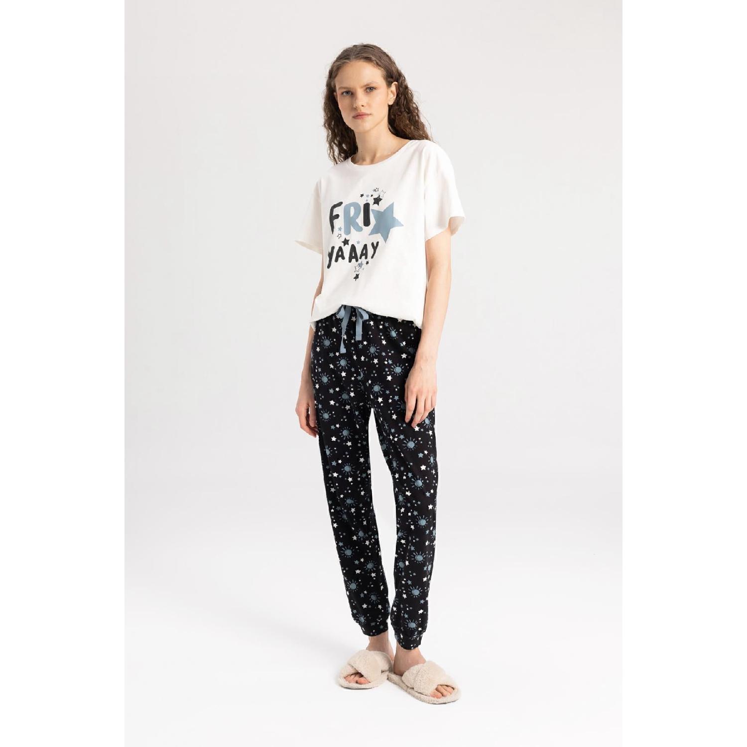

Fall In Love Printed Short Sleeve Pajama Set B6176ax24sp M чёрный
