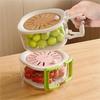 Fruit Drainer Basket - Hidden Folding HandleDust-Proof Drain Switch Expandable 2-In-1 Thickened Dewatering Dishwashing Basket
