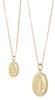 [miwaki] Pair Necklace 14KGF Gold Filled Maria Medal Gold Unisex Venetian Chain Hypoallergenic K14gf34 Pair Oval
