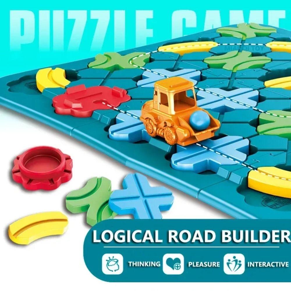 Interactive Logical Road Builder Games Montessori Table Education Puzzle Toys Parent-Child