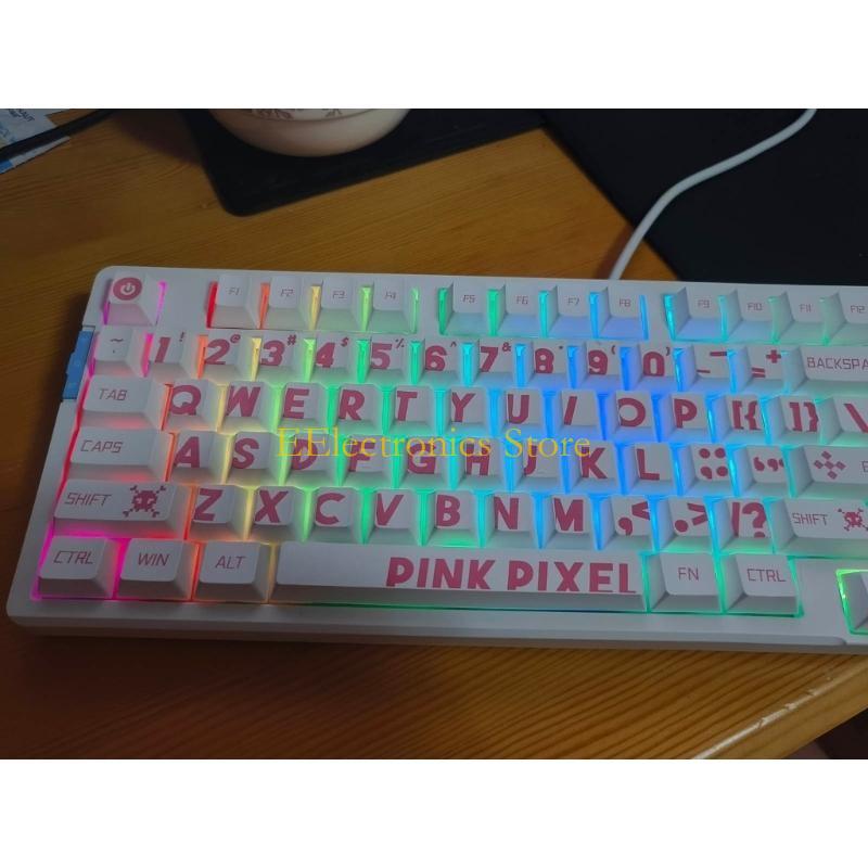 B03C 129Keys Large Characters Keycaps for Game Mechanical Keyboard CherryProfile Keycap DyeSublimation Keycaps Gamers Love