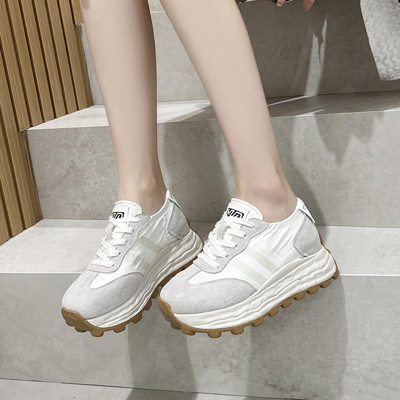 Inner Heightening Platform Retro Dad Shoes Women's Spring New Sports Shoes Casual Shoes German Training Shoes Forrest Gump Shoes