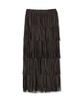 Penfield Satin Fringe Skirt Brown_Fs2Ws26F