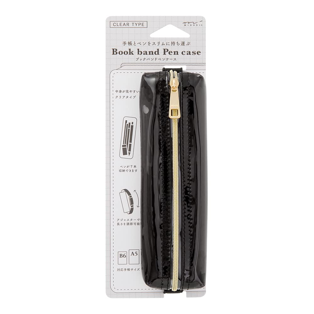 

Чехол для ручки MIDORI Book Band Pen Case Прозрачный черный A для B6~A5 41826006