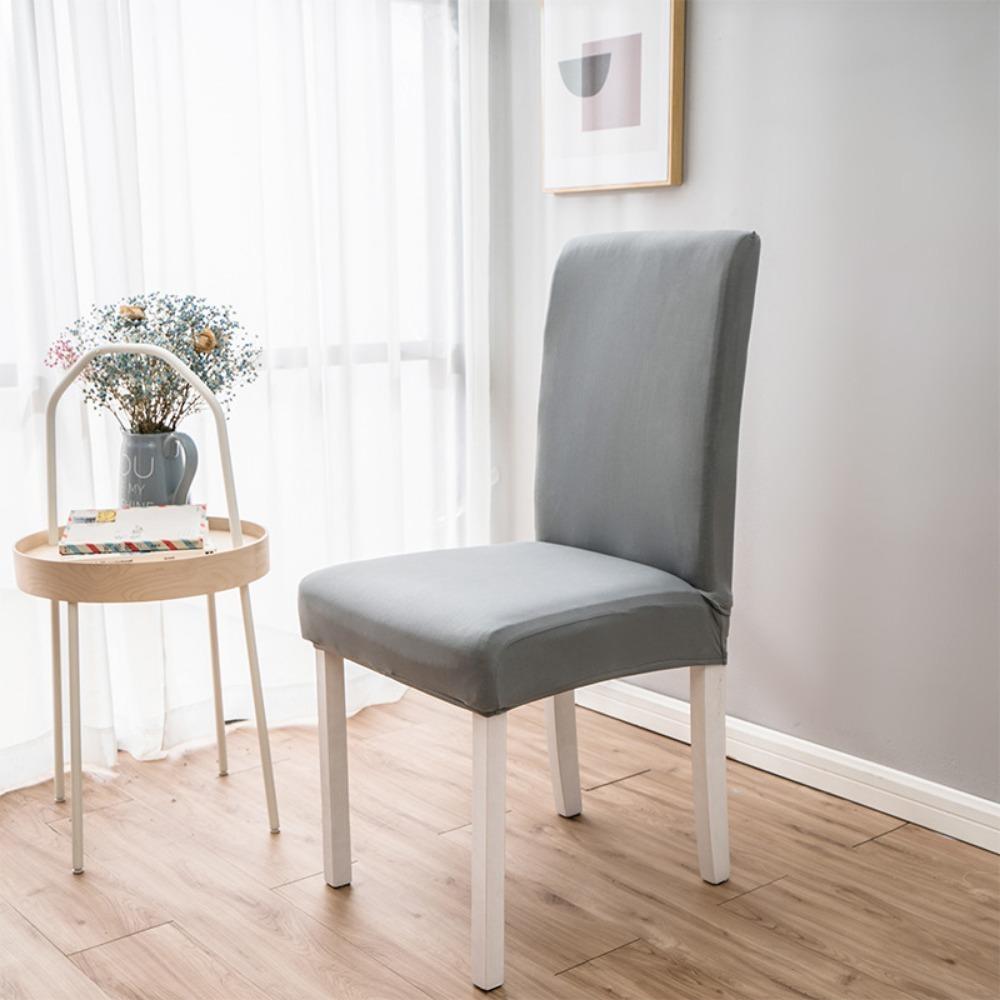 Elastic Cushion Cover Pure Color Chair Slipcover High Quality Dining Chair Cover