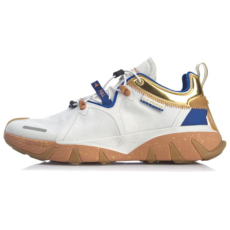 New LiNing Badfive 1 Badfive Speed Only Chu Has The Material Cushioning Low Top Basketball Shoes Men's Ivory AGBQ123-1