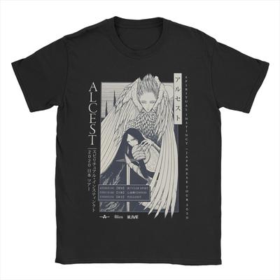 Męska Koszulka Francuski Zespół ALCEST Nowość Bawełniane T-shirty Krótki Rękaw Koszulka Muzyczna Okrągły Dekolt Ubrania Pomysł na Prezent