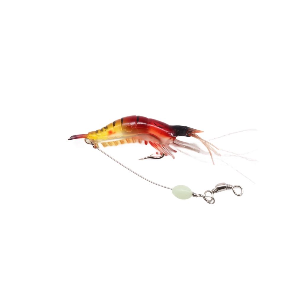 Soft Bait Shrimp Lure 9cm 6g Fishing Lure with Hook Bionic Shrimp Imitation Soft Bait Glow for Predator Fish Fishing