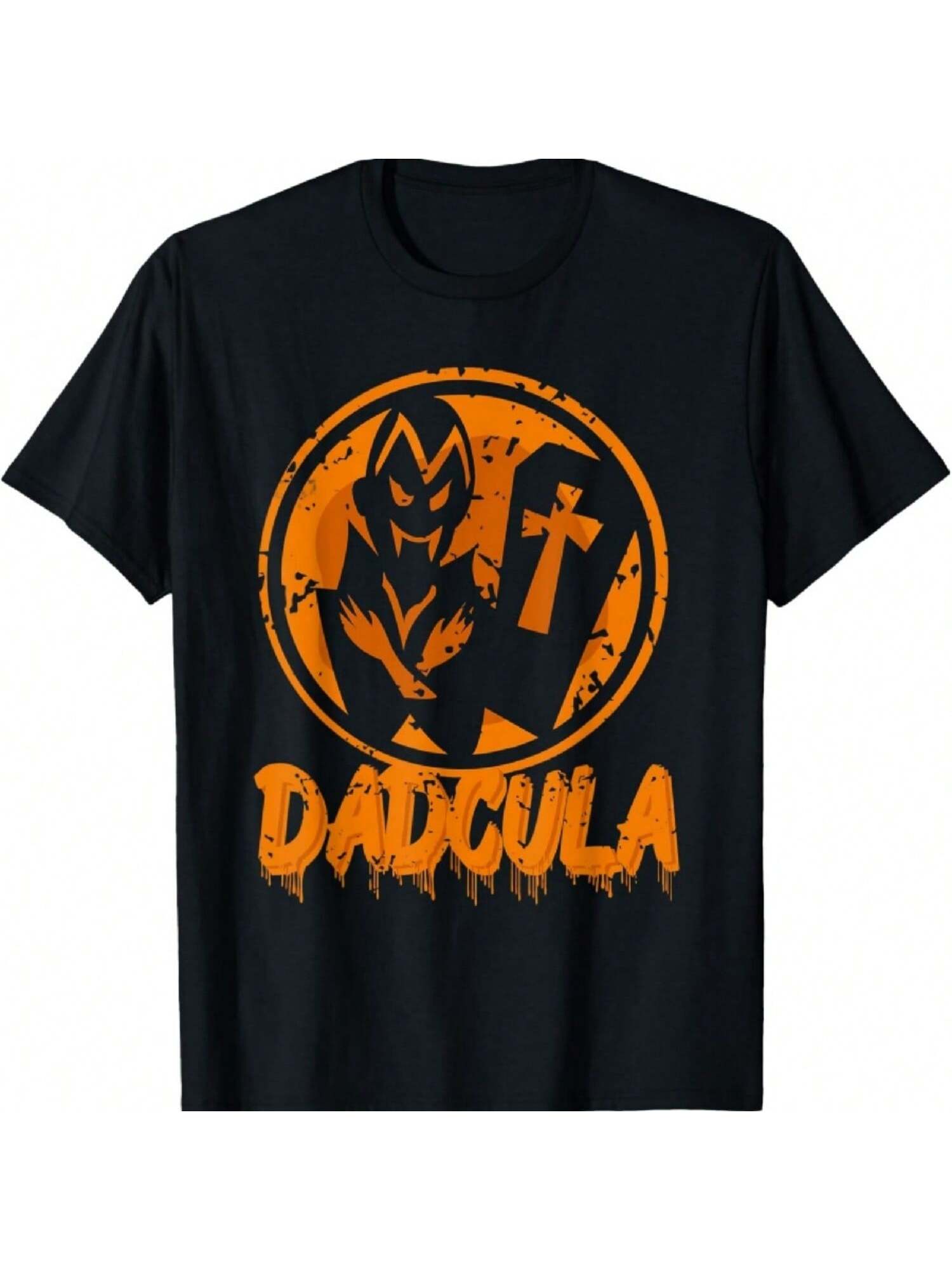 Жуткая ретро футболка DADCULA на Хэллоуин, футболка в подарок S разноцветный