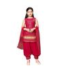 Dívčí etnický oděv Aarika Rani Sequinová výšivka Krajka Georgette Kurti Patiala Set ( let)