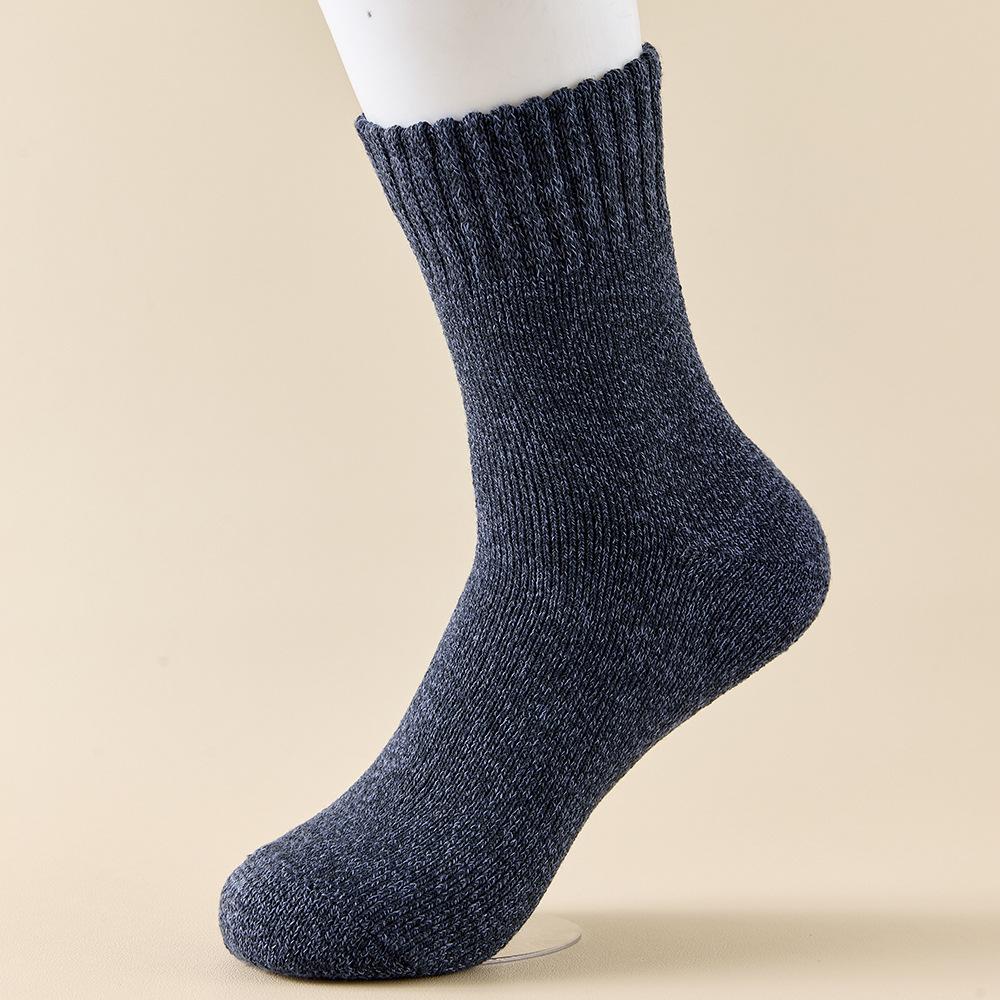 1/5pairs Winter Men's Merino Wool Socks Super Thick Warm High Quality Harajuku Retro Snow Casual Antifreeze Cashmere Socks Men 3 Pair