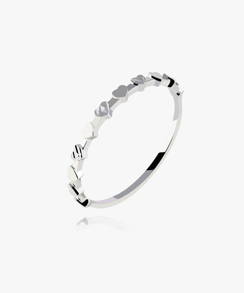 Helene Jewelry 925 Silver Bridge Mini Heart Cut Miss Ring (Type A)