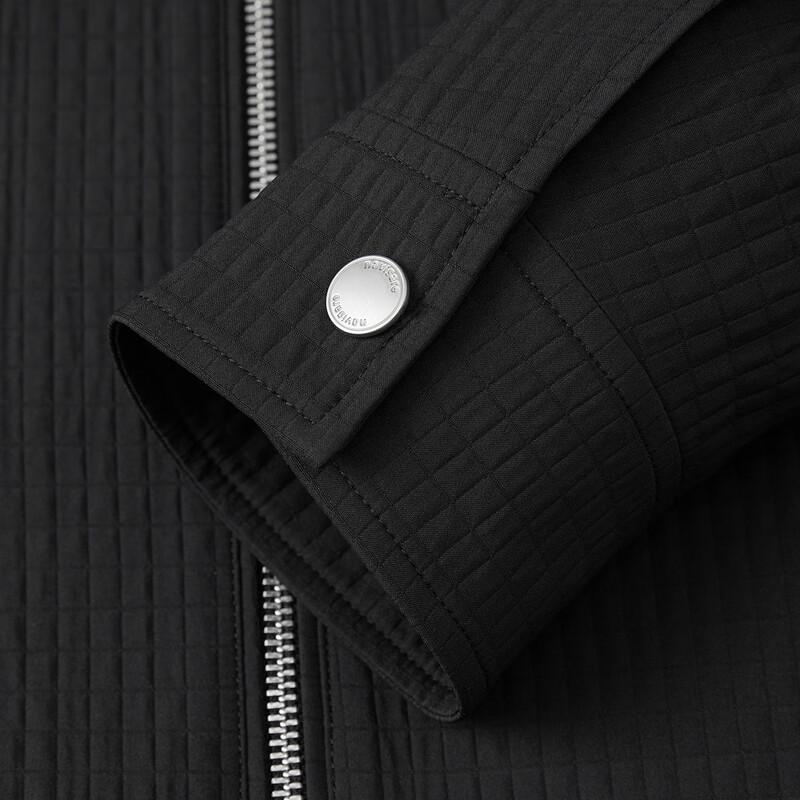 Navigare Men's Plaid Stand Collar Work Jacket