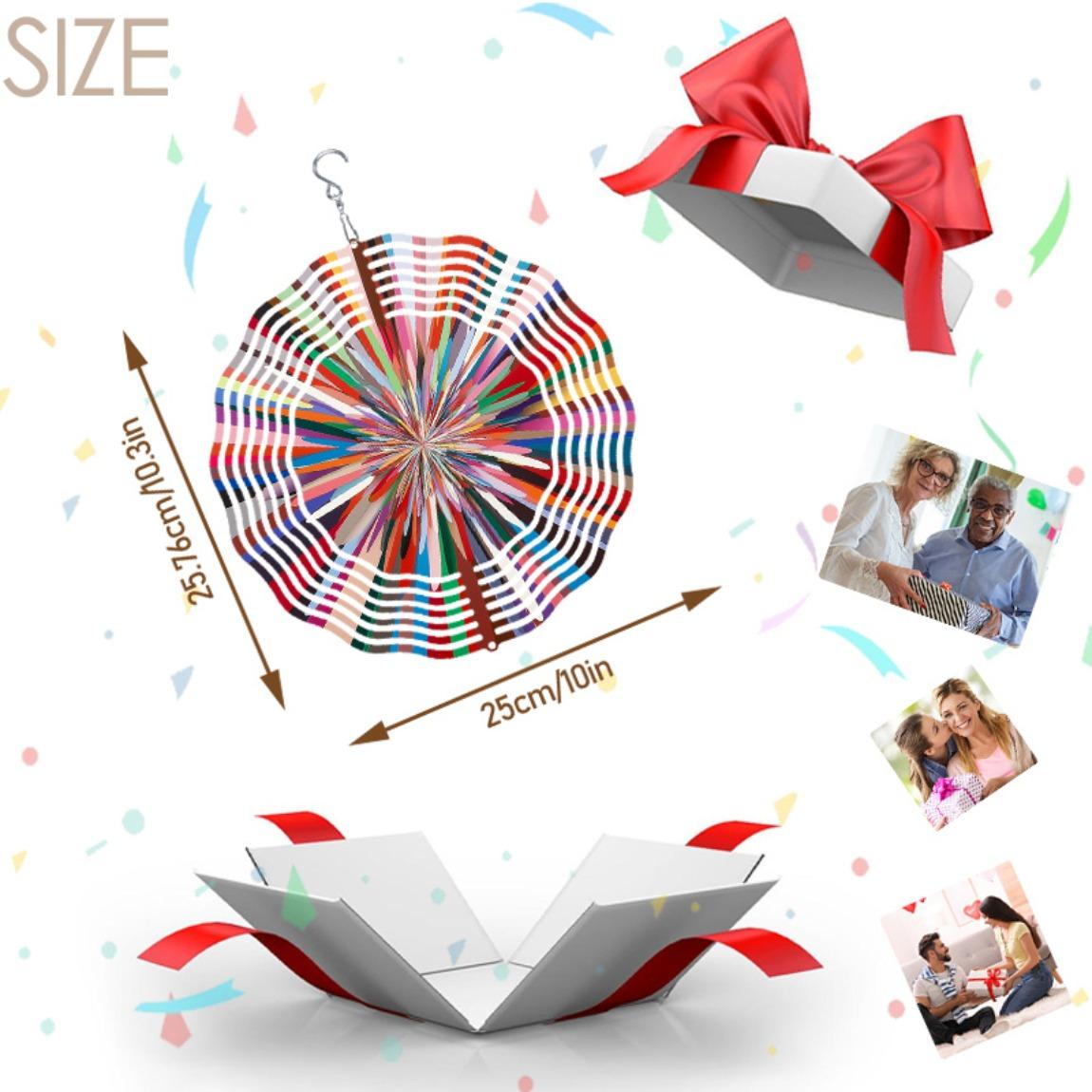 

Металлический ветряной спиннер с дизайном мандалы лотоса, вращающийся на 360° крючок для сада, балкона, двора, уличного декора, День благодарения, Рождество, праздник