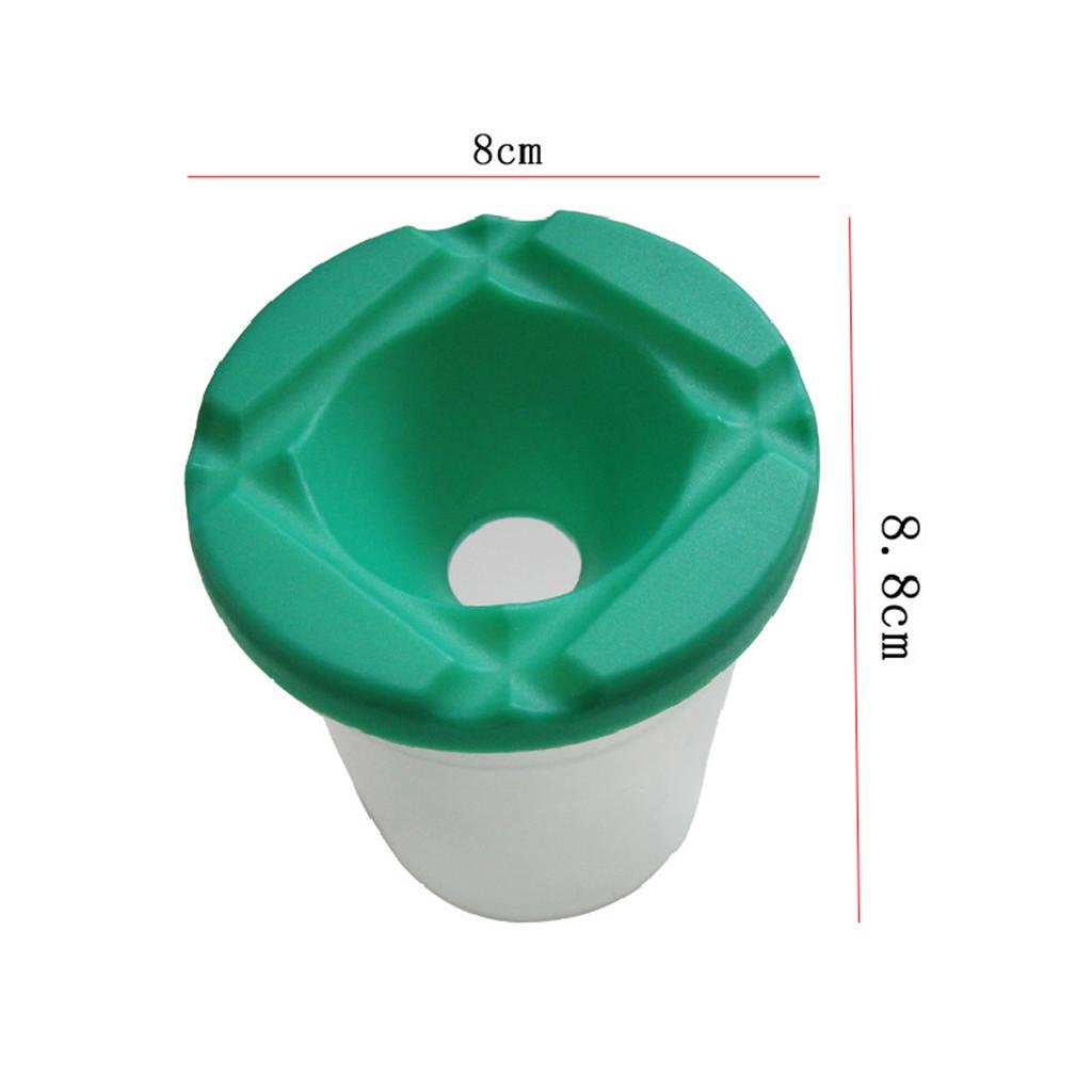 Spill Proof Paint Cups 4pcs Non Spill Paint Cup + 4pcs Paint Bristle Brush Assor