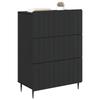 Drawer Cabinet Black 66 x 34.5 x 92 cm Particleboard
