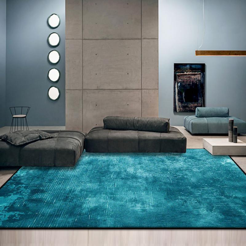 Tmavě modrý abstraktní koberec obývací pokoj snadno čistitelný dekorace pod pohovku stolní koberečky velká plocha ložnice šatna podložka na podlahu protiskluzová