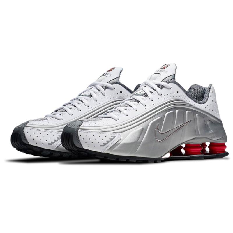 Nike Shox R4 Metallic Silver Comet Red 2018 Sneakers BV1111-100