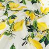 Tessuto in chiffon di seta con motivo limoni