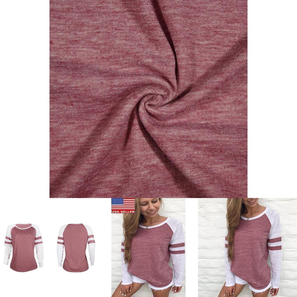 Usa Women Ladies Long Sleeve Casual Tops Shirt Fashion Crew Neck Blouse With Stylish New Design
