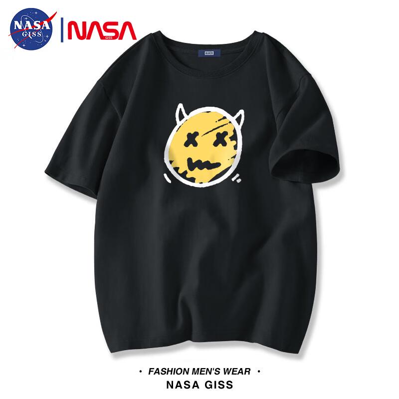 Мужская хлопковая футболка с принтом, коллаборация NASA GISS M