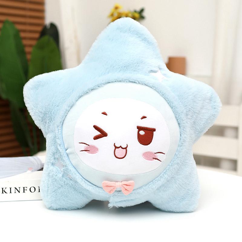 

40cm Kawaii Star Cat Throw Pillow Cartoon Anime Detachable Star Cat Plush Toy Sofa Cushion Sleeping Pillow Home Decor Kid Gift 40cm синий