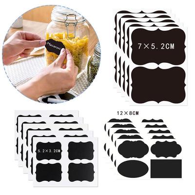 Waterproof Blackboard Sticker for Spice and Glass Bottles - Erasable PVC, Irregular Shape
