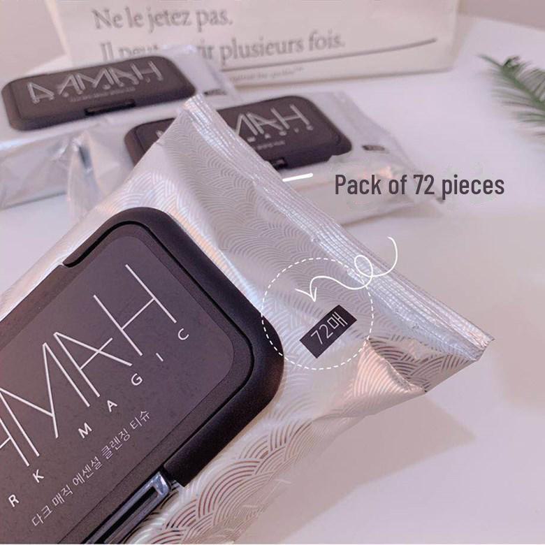 Dual-Use DAMAh Black Magic Soft Face Towel - Thick, Disposable, Wet & Dry Cleansing Non-Woven Towel