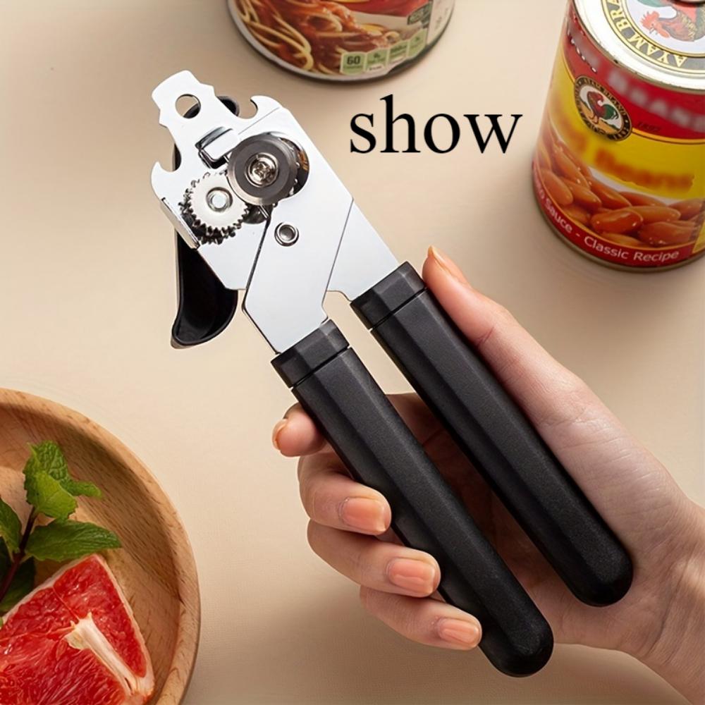 Dosenöffner aus Edelstahl – leicht zu greifender Griff, vielseitiger manueller Flaschenöffner für ältere Menschen und schwache Hände, Küchengerät für Familien und Wohnheime