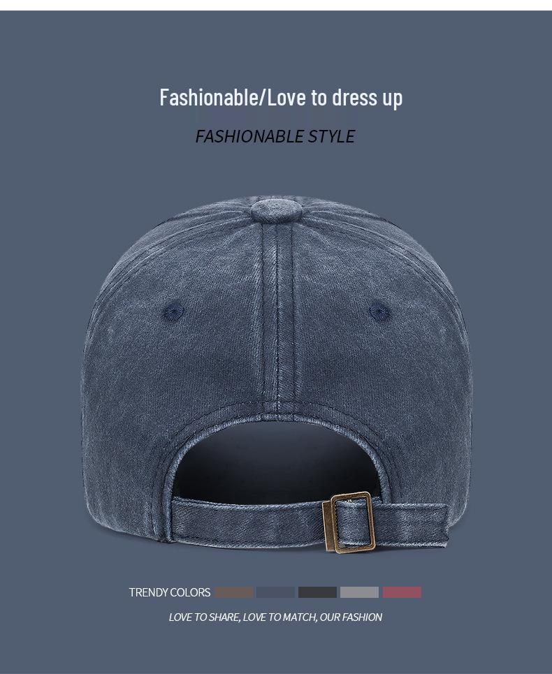 Men's Fashionable Faded Baseball Cap with 3D Embroidered Lettering and Soft Washed Cotton