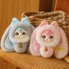 Bowknot Decoration Vinyl Face Doll Pendant Drooping Ear Rabbit Doll  Jewelry Accessories