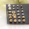 12 PairsEarrings Mixed Styles Women's Stud Earring Set Pearl Crystal Earrings Boho Geometric Earrings for Women 2020