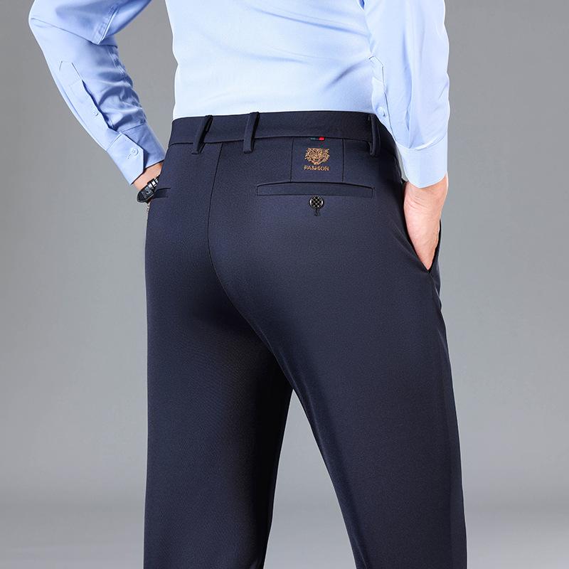 Spring And Autumn New Casual Pants Men'S Casual Pants Business Pants Straight Tube Loose Thick Men'S Pants