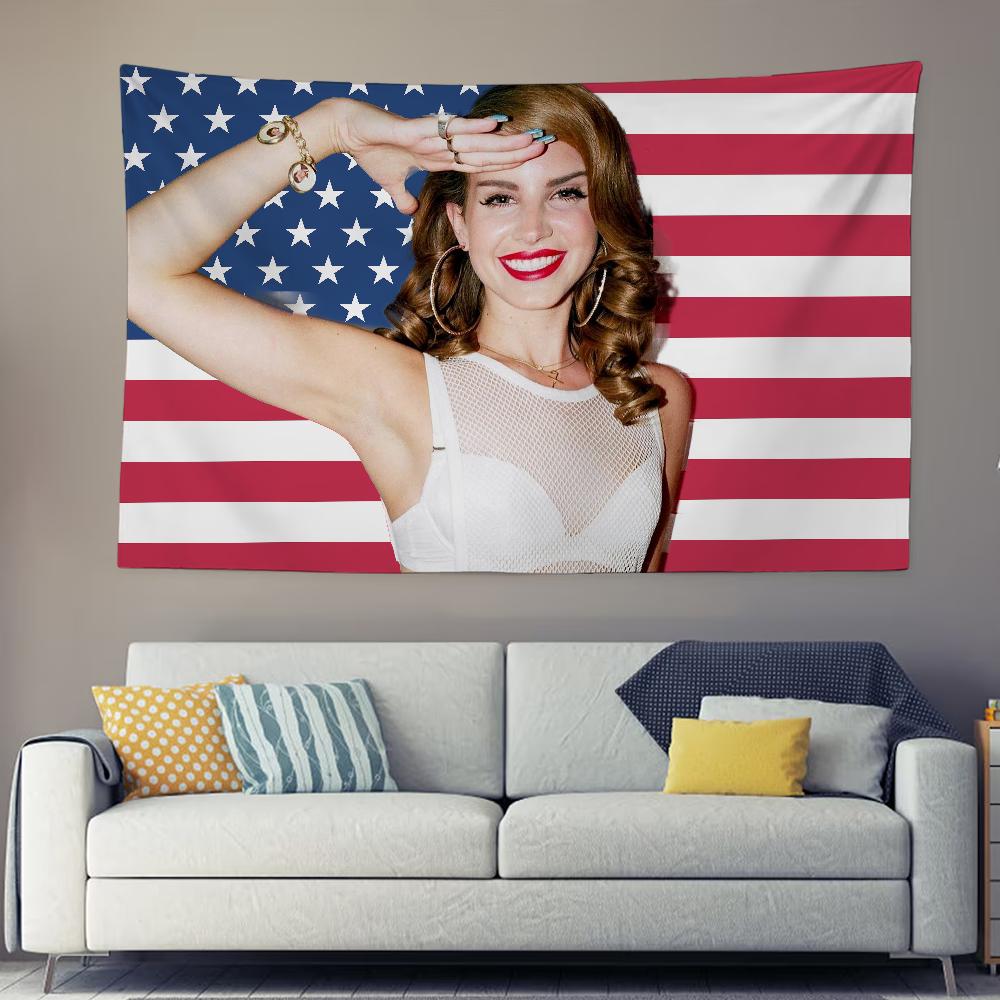 LLana Del Rey Singer Wall Tapestry Decoration Bedroom Dormitory Background Cloth Holiday Home Party Living Room Decoration